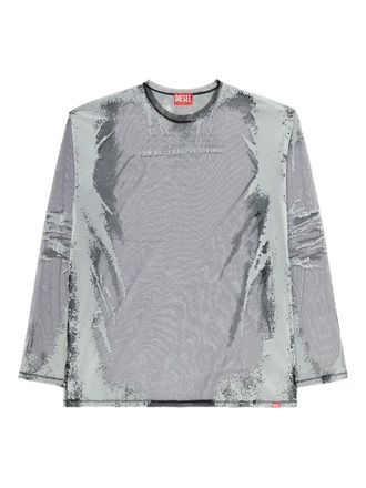 Diesel Remaster Capsule T-Hassan-LS-A T-shirt - unisex - Polyamide - M - Black