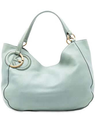 Gucci 2016-2025 Medium Pebbled Calfskin Twill Tote shoulder bag - Green
