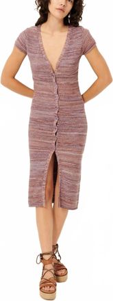 Sessun Amaly Knit Midi Dress In Purple