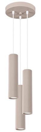 Sollux Lighting Design Pendellampe Karbon 3-Flammig (rund), Taupe ARCHIVIERT