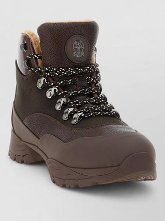 Brunello Cucinelli leather outdoor ankle boots