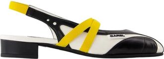 Carel Peachy Cotton Sling Back Sandalen - Dames - Pumps - Zwart - 39 EU - Katoen - Schoenen