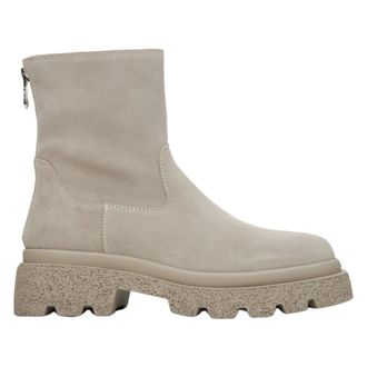 Estro & Luminara Grey Velour Ankle Boots - female - Estro - Ankle Boots - Gray - 3 UK - Shoes