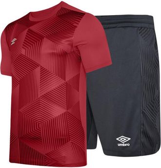Umbro Heren Maxium Voetbalkit (Vermiljoen/Zwart)