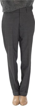 P.A.R.O.S.H. Straight Broeken - Dames - Straight fit broeken - Grijs - L - Wol - Broeken