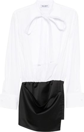 The Attico Black And White Combination Short Dress