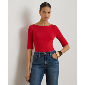 Ralph Lauren Bootshals T-shirt met korte mouwen, JUDY