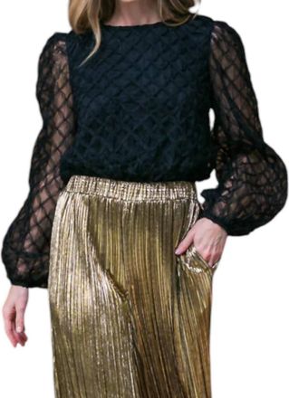 Flying Tomato Textured Top In Black