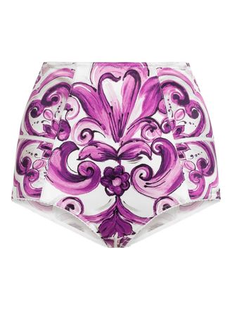 Dolce & Gabbana Slip met Maiolica-print - Wit