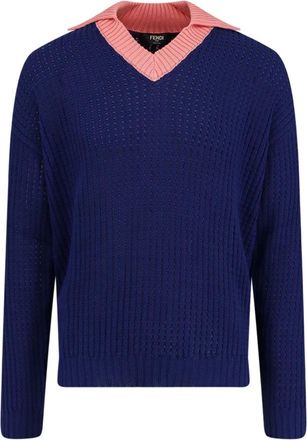 Fendi Hombre, Jerseys, Azul, Talla: L