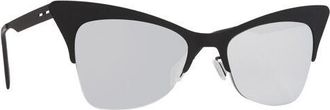 Italia Independent II 0504 009.000 Womens Sunglasses Black Size 51