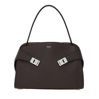 Ferragamo Dark Brown Hug Leather Bag