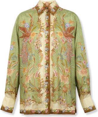 Zimmermann Overhemden, Dames, Blauw, L, Indra Shirt