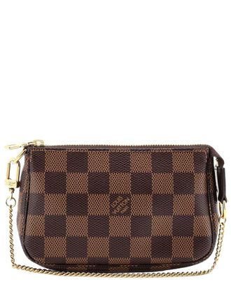 Louis Vuitton Brown Damier Ebene Pochette Accessoires Mini (Authentic Pre- Loved)