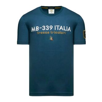 Aeronautica Aeronautica Militare, T-Shirts, male, Blue, Size: 2XL Ts2523 T-Shirt