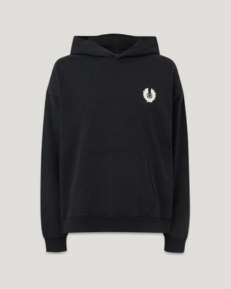 Belstaff Felpa Con Cappuccio Competition Uomo Heavyweight Cotton Fleece Nero 2xl
