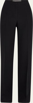 Lafayette 148 New York Saint Marks Straight Wool-Silk Pants