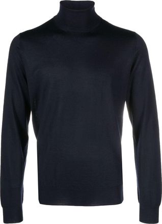 Corneliani roll-neck virgin wool jumper - men - Virgin Wool - 56 - Blue