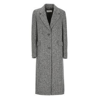 PESERICO Cappotto monopetto in lana a spina di pesce - - Coats - Donna - Grigio - S