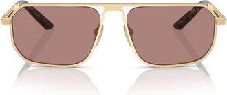 Prada Sunglasses Pra53 S Vaf10 D Matte Gold/Light Brown Men