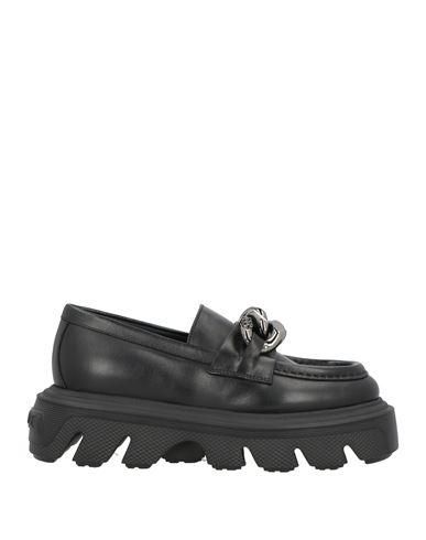 フラットシューズ Casadei Black Hammered Calf Leather Moccasin Casadei Black Hammered Calf Leather Moccasin | ModeSens