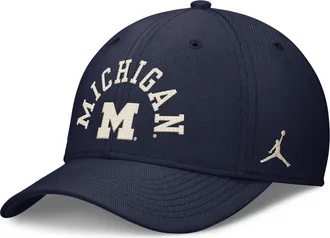 Nike Jordan Mens Michigan Campus Prep Jordan Brand Dri-FIT College Hat in Blue | JC3A41SMWN-EK5