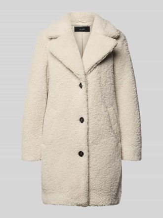 Vero Moda Regular Fit Teddy-Mantel mit Umlegekragen Modell KYLIE in Offwhite, Gr&ouml;&szlig;e XL