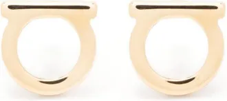 Ferragamo Gold Colored Gancini Earrings