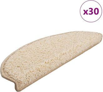 vidaXL Vidaxl - Tappetini per scale 30 pz 65x21x4 cm Crema Semicircolari Grandi