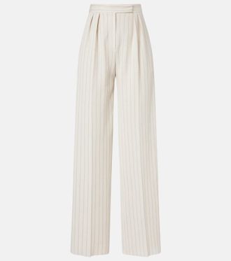 Max Mara Osso striped cotton wide-leg pants