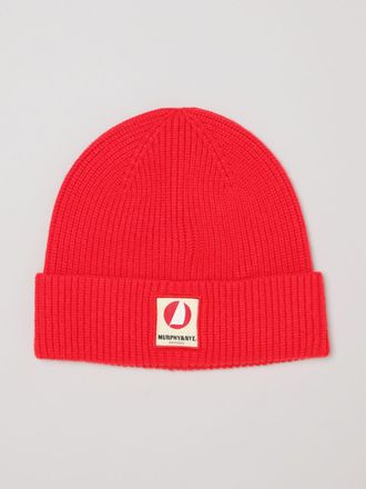 Murphy & Nye Berretto beanie in cotone con risvolto e patch logo