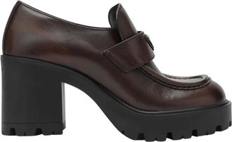 Prada Schoenen, Dames, Bruin, 37 EU, Mocassini Sandalen