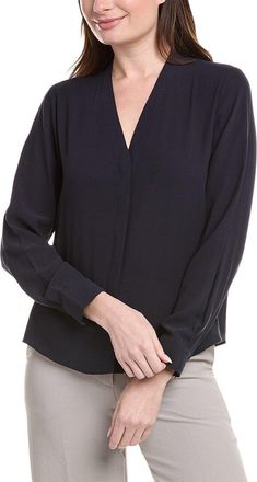 Eileen Fisher Petite V-Neck Silk Shirt
