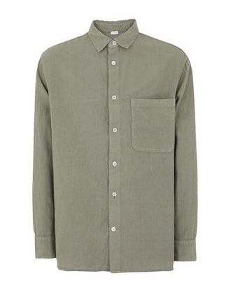 8 by YOOX COTTON-LINEN LOOSE FIT L/SLEEVE SHIRT