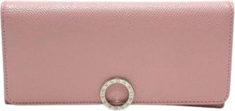 Bulgari Pre-owned Vintage Portemonnee - Dames - Vintage Accessoires - Roze - ONE Size - Leer - Vintage