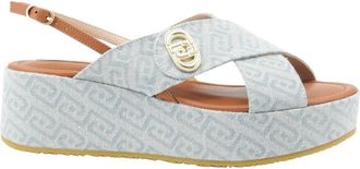 Liu Jo FLO 03 Sandal - Dames - Sleehakken - Blauw - 37 EU - Schoenen