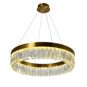 OEM Villach - L&aacute;mpara Colgante, Ara&ntilde;a Redonda De Cristal, 60 Cm