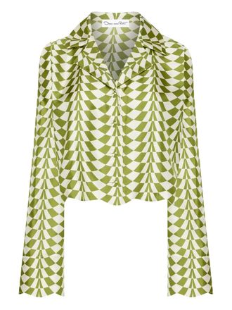 Oscar De La Renta silk blouse - Neutrals