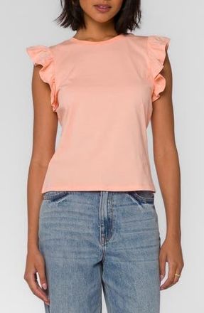 Velvet Heart Fabiola Flutter Sleeve Top in Pink Sand at Nordstrom Rack, Size X-Large