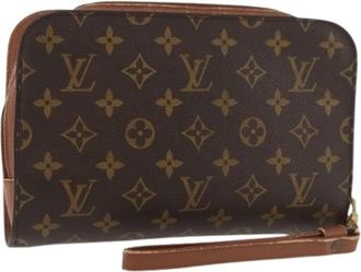 Louis Vuitton Pre-owned Clutches, female, Brown, Size: ONE SIZE Pre-owned Monogram Canvas Clutch