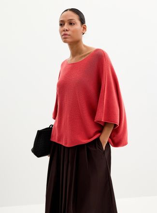 Contemporaine Womens Oversized boxy-fit boat-neck sweater Exclusive collection from Italy