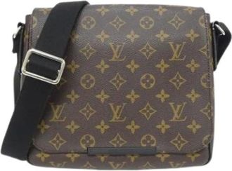 Louis Vuitton Pre-owned Cross Body Bags, male, Brown, Size: ONE SIZE Pre-owned Monogram Macassar Shoulder Bag