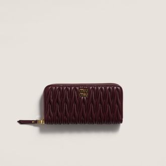 Miu Miu Large matelass&eacute; nappa leather wallet