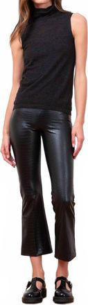 Avenue Montaigne Leo Flare Cut Pants In Croco