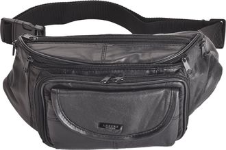 Lorenz Genuine Leather Bumbag/Bum Bag Black - 1964