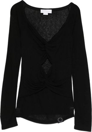 Stella McCartney Candy Jersey Top - Dames - Longsleeves - Zwart - S - Tops