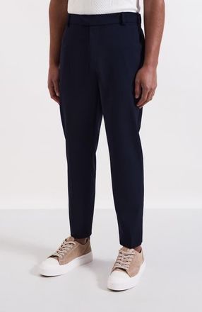 Mauvais Aster Tailored Stretch Slim Leg Trousers in Navy at Nordstrom, Size 38
