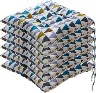 OEM Juego De 6 Cojines Para Sillas, Cojines De Asiento De 40x40 Cm, Cojines Decorativos Para Sillas, Cojines De Jard&iacute;n, Estilo C