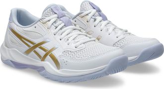 Asics Hallenschuh ASICS GEL-ROCKET 12, Damen, Gr. 37,5, weiss (wei&szlig;, champagne), Synthetik, Schuhe Hallenschuh, besonders geeignet f&uuml;r Handball und Volleyba
