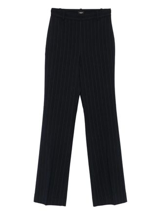 Pinko pinstripe-pattern trousers - women - Polyester/Wool/Elastane/Acetate/Polyester - 40 - Blue
